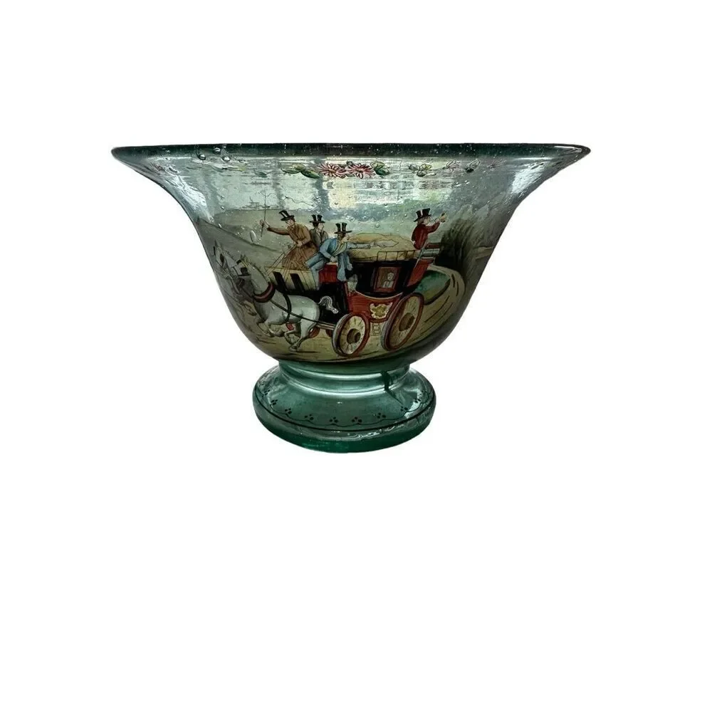 Extremely Rare Ludwig Moser Hand Blown, Hand Painted Enamel Bowl 🛑